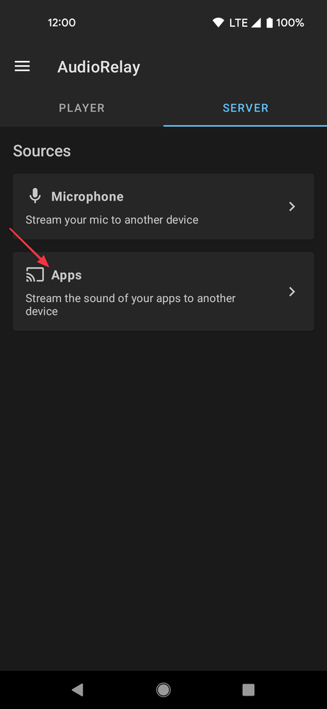 Send audio from Android - AudioRelay
